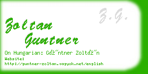 zoltan guntner business card